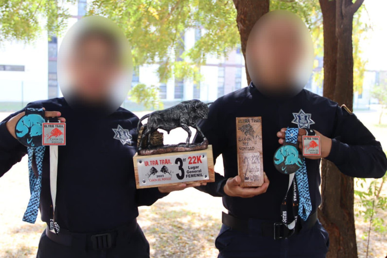 Policías de la Guardia Estatal conquistan el podio en carrera Ultra Trail “Cañón del Novillo”