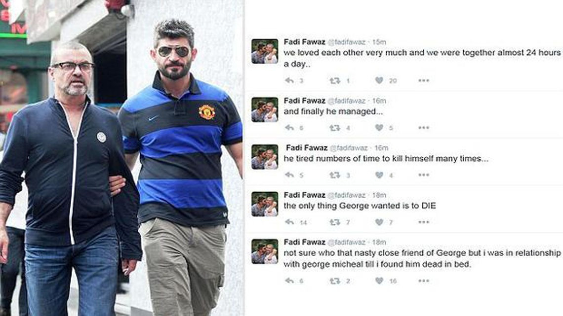 Hackean Twitter del novio de George Michael