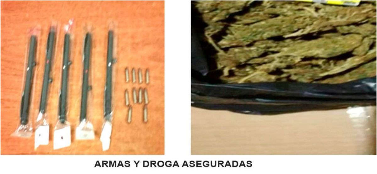 Menor de edad será procesado por posesión de armas y drogas 