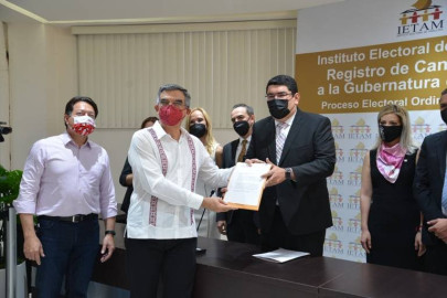 Se registra Américo Villarreal como candidato a gubernatura de Tamaulipas 