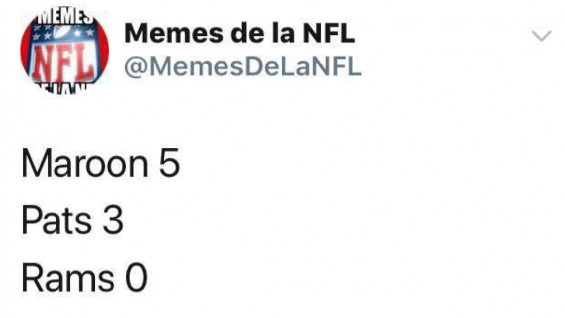 Los mejores memes del Super Bowl LIII