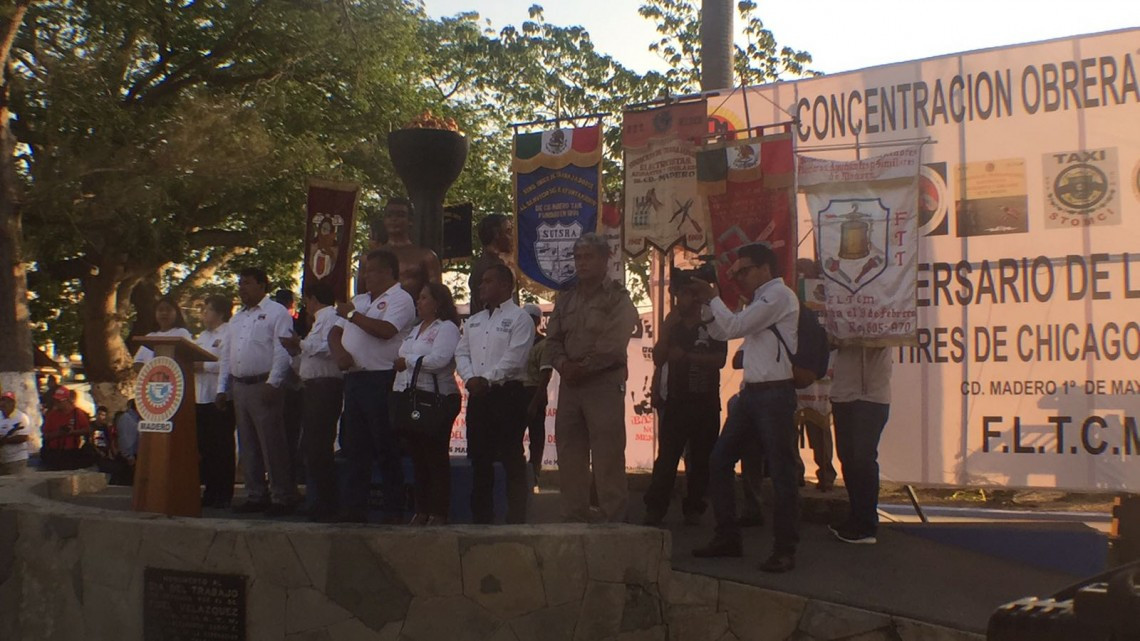 Con concentración obrera se conmemora el "Día del Trabajo"