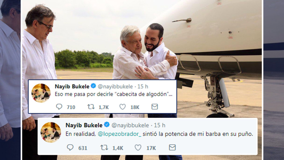 AMLO golpea accidentalmente a Nayib; así responde