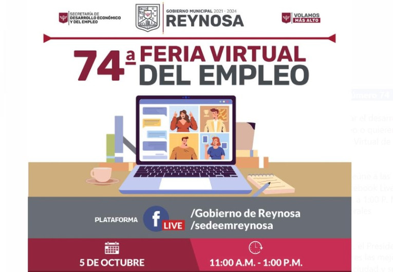 Invita Alcalde Carlos Peña Ortiz a participar en Feria Virtual de Empleo número 74 