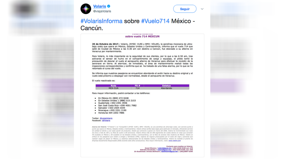 Aterriza avión en Veracruz por alerta de incendio   