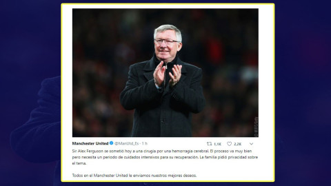 Sir Alex Ferguson es intervenido por hemorragia cerebral 