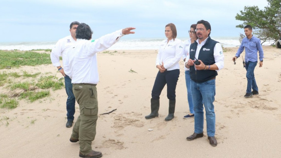 Recorre cordón litoral para supervisar de la costa