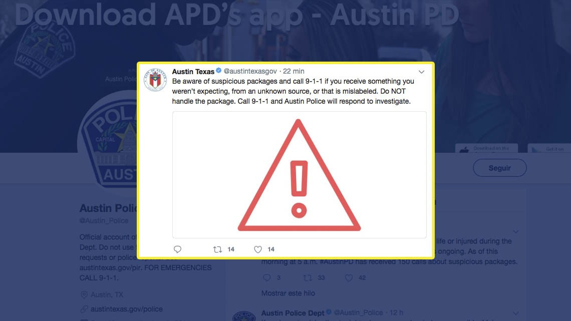 Alerta en Texas por paquete-bomba que dejó 2 muertos