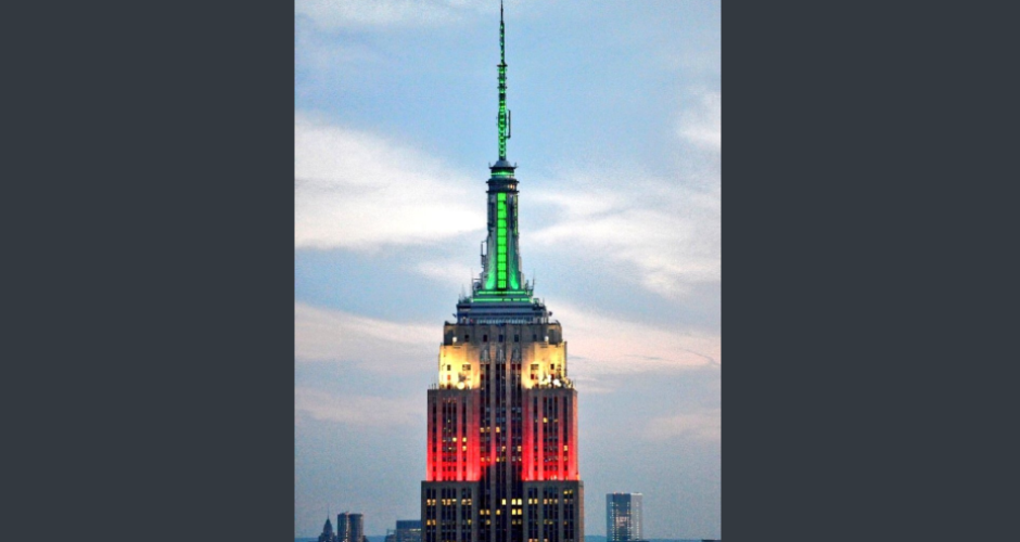 Empire State Building en NY se ilumina con los colores mexicanos