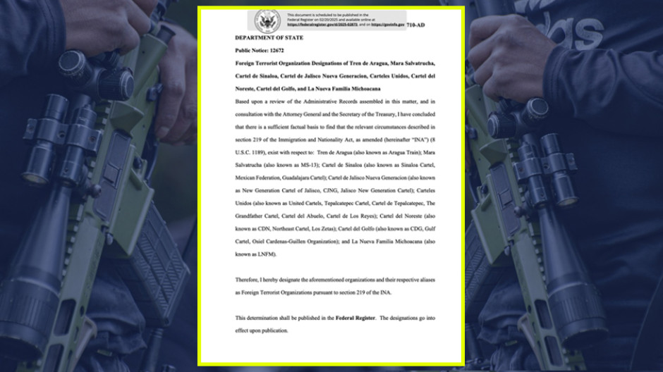 EU designa a 6 cárteles mexicanos como organizaciones terroristas