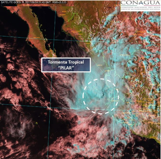 Se ubica tormenta tropical Pilar cerca de Jalisco y Nayarit