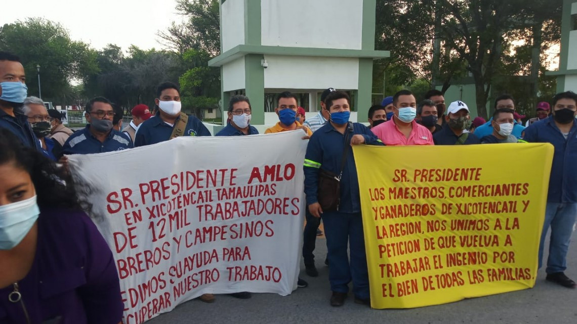 Entre protestas y vítores celebró AMLO Mañanera en Reynosa
