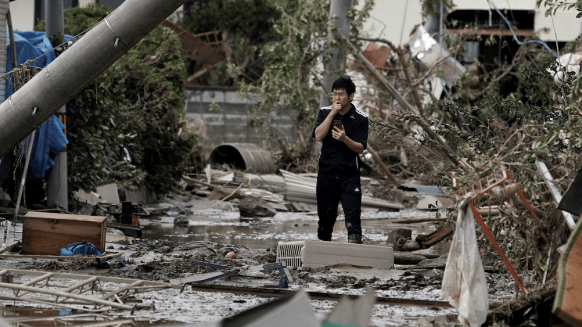 Devastador paso del tifón Hagibis en Japón 