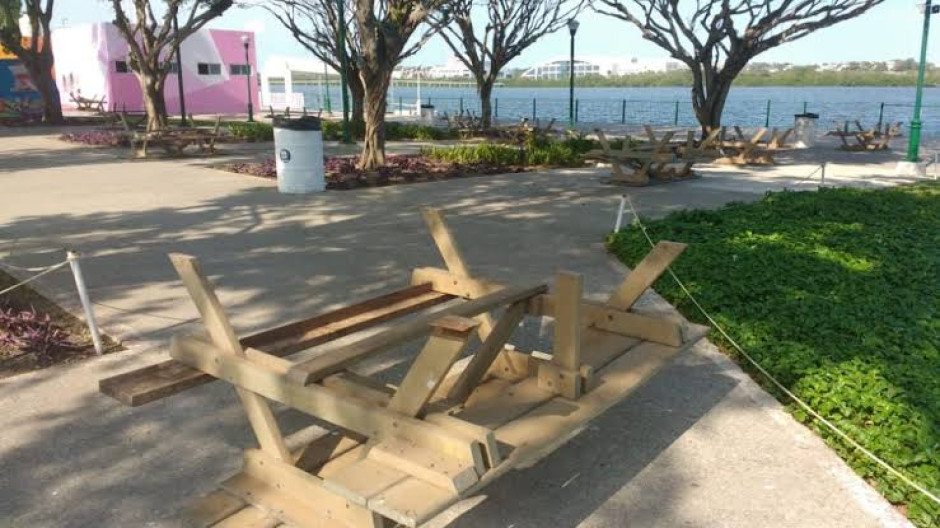 Registran destrozos en sitios recreativos de la Laguna del Carpintero