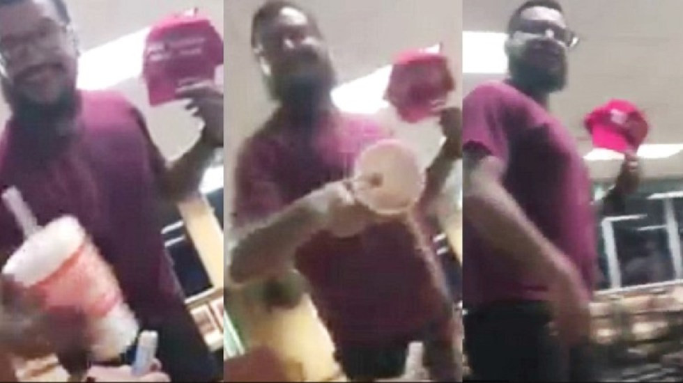 Hombre agrede a chico por gorra en apoyo a Trump