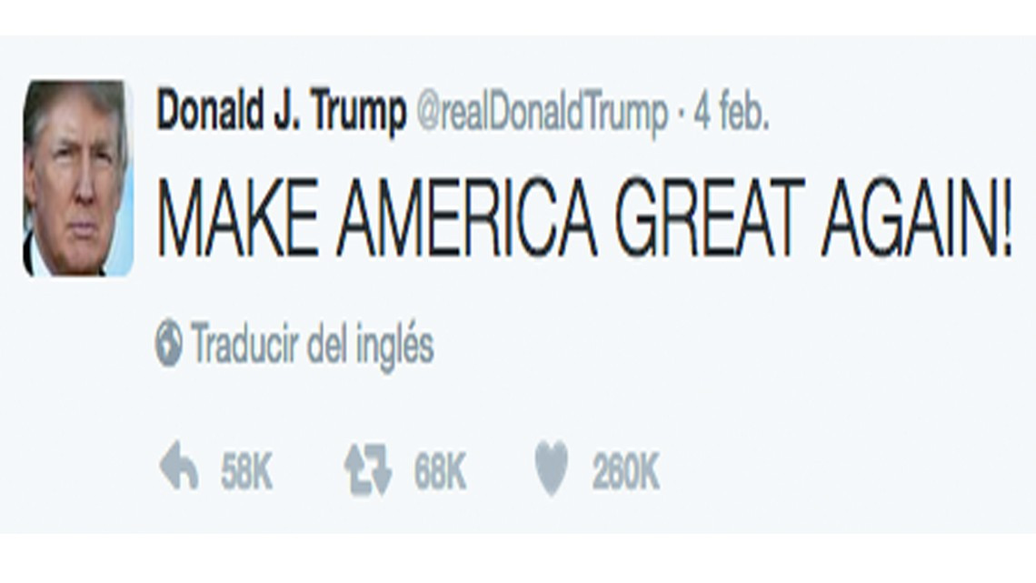 Los 10 tuits que más han gustado del Presidente Trump