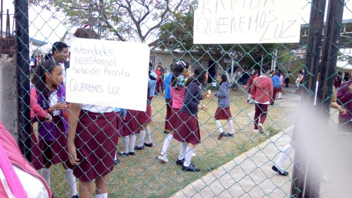 Escuela de Altamira sin energía eléctrica desde hace cuatro meses