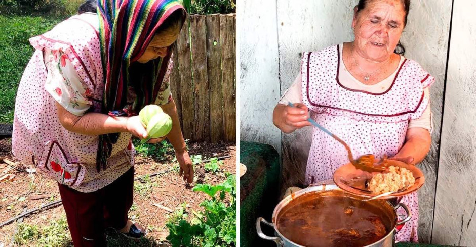 Doña Ángela causa sensación en YouTube con “De mi rancho a tu cocina"