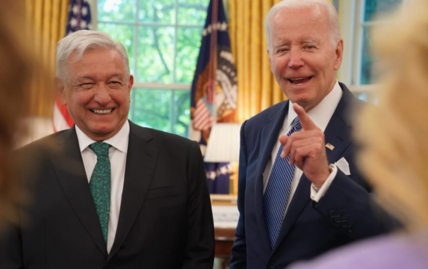 Sostienen AMLO y Biden encuentro bilateral en la Casa Blanca 