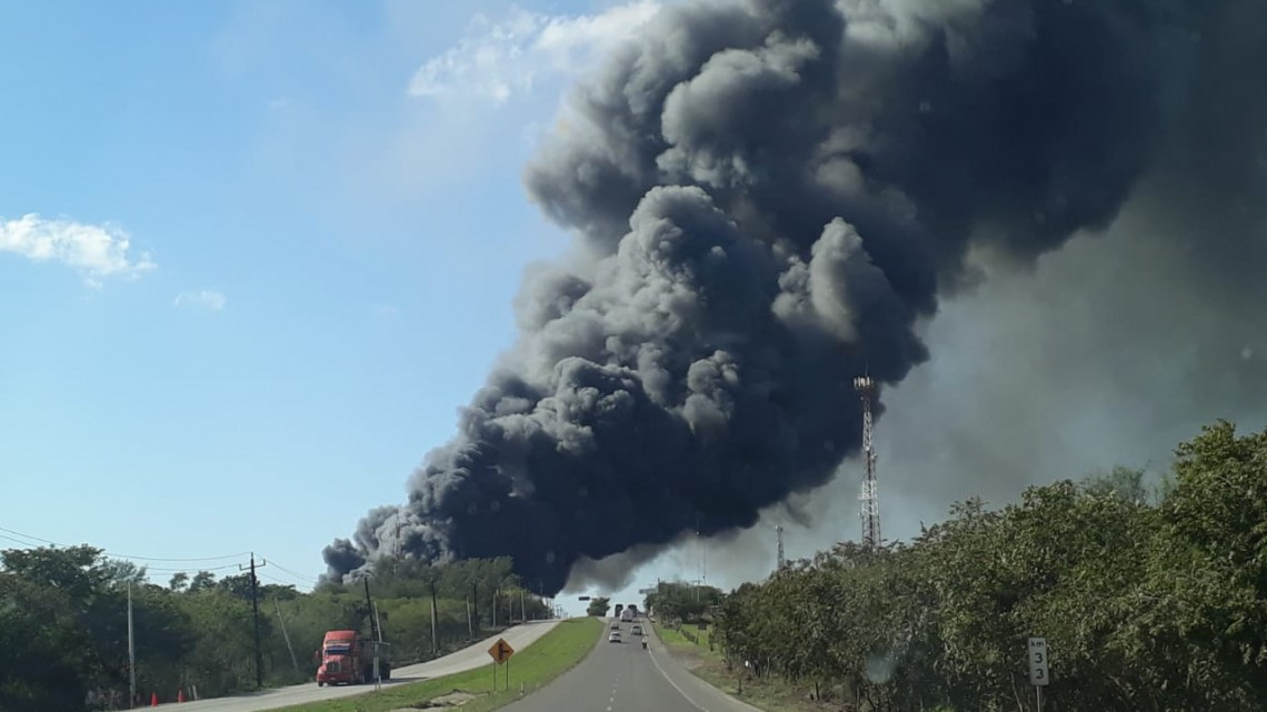 Se incendia mesón federal de Altamira