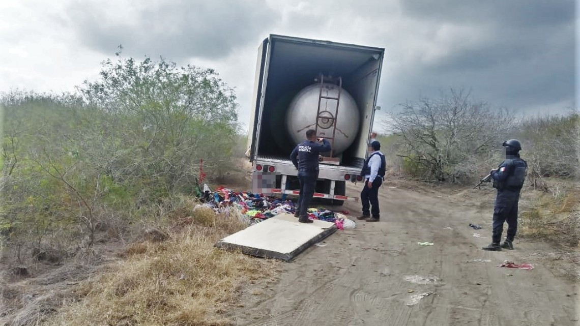 Recuperan en Jiménez caja de tráiler robada