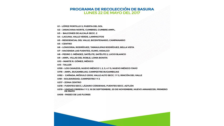 Programa de recolección de basura