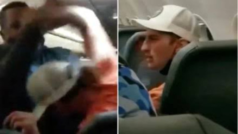 Amarran a un pasajero de avión por manosear a las azafatas