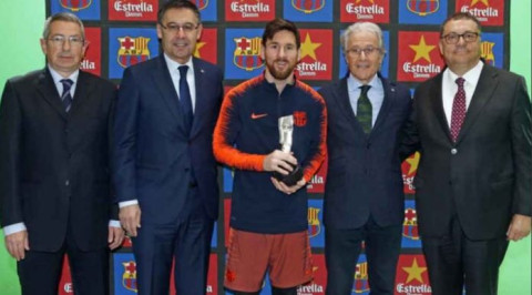 Messi recibe premio Barça Jugadores