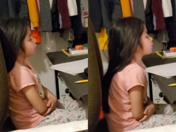 Niña se queda dormida durante clase en línea y se vuelve viral 