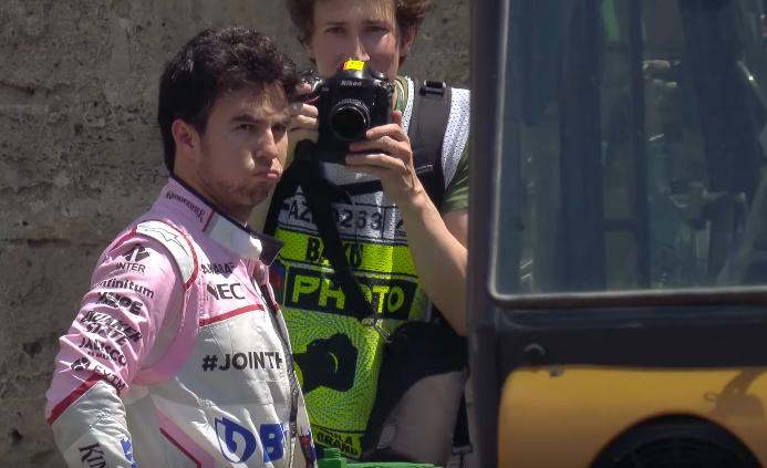 Checo Pérez sufre accidente