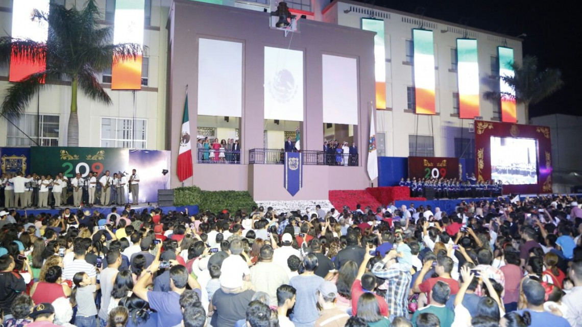 Gobernador de Tamaulipas da el "Grito de Independencia”