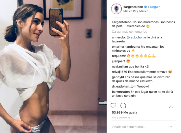 María León muestra sus heridas de pole