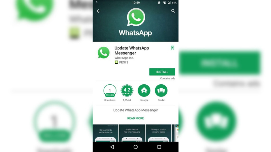 Circula versión falsa de WhatsApp