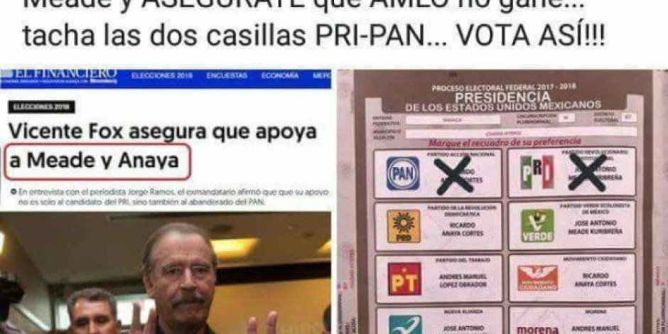 Circulan imágenes falsas sobre cómo votar
