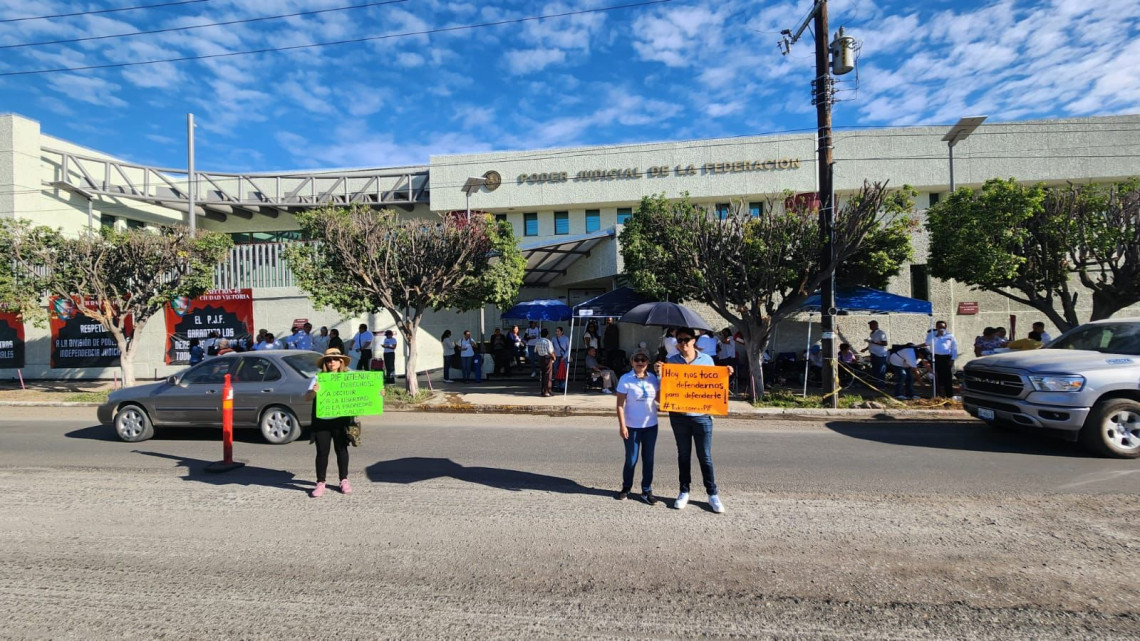 Trabajadores del Poder Judicial de la Federación en Victoria para labores