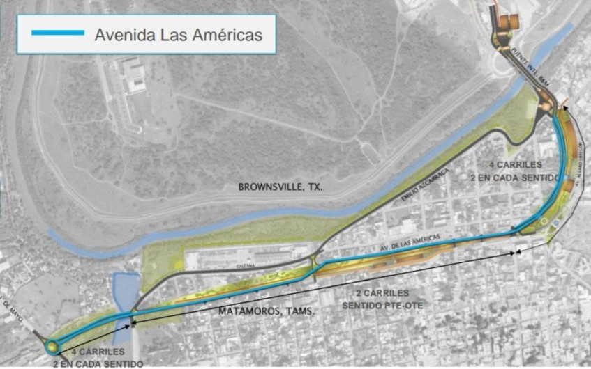 Inician construcción de corredor que conectará al Puente Internacional Matamoros- Brownsville 