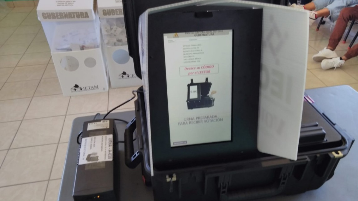 Instalan cinco urnas electrónicas en Matamoros
