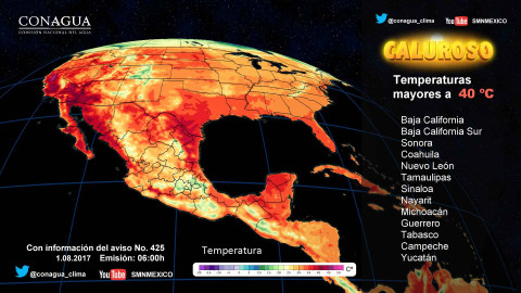 Continuará en 13 estados clima caluroso