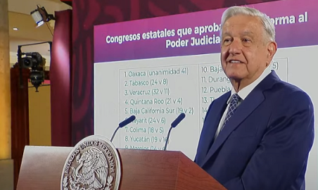 “Ya es legal”: AMLO celebra la aprobación de la Reforma al Poder Judicial en 18 congresos estatales 