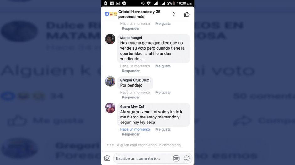 Buscan vender su voto por medio de redes sociales