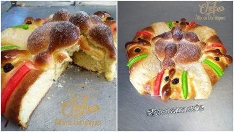 Llega la “roscamuerta”: fusión de pan de muerto y rosca de reyes 