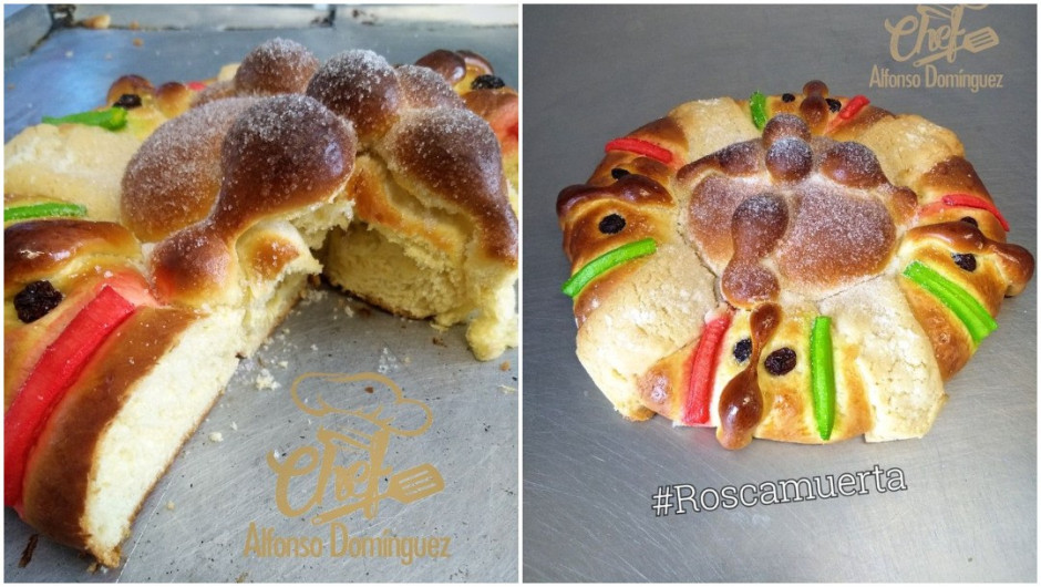 Llega la “roscamuerta”: fusión de pan de muerto y rosca de reyes 