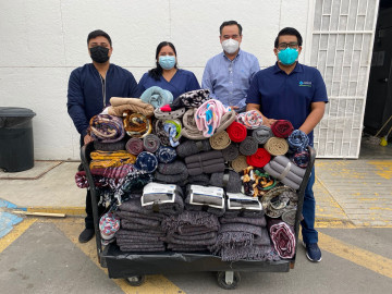 Realizan donación para el frío 