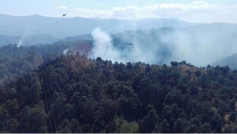 Muere una persona por desplome de helicóptero de la SEDENA