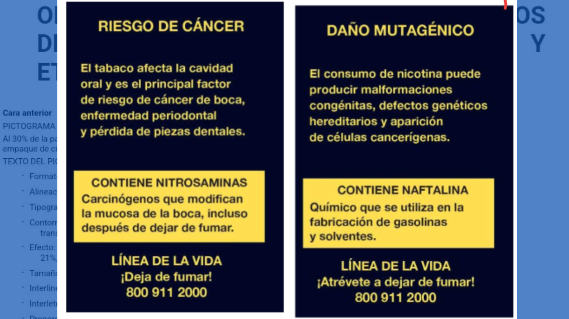 Productos de tabaco deberán llevar imágenes sobre efectos nocivos de consumo