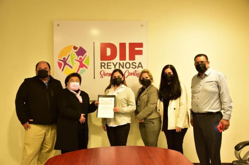 DIF Reynosa firma convenio de colaboración con la escuela de Enfermería Dr. José Ángel Cadena y Cadena 