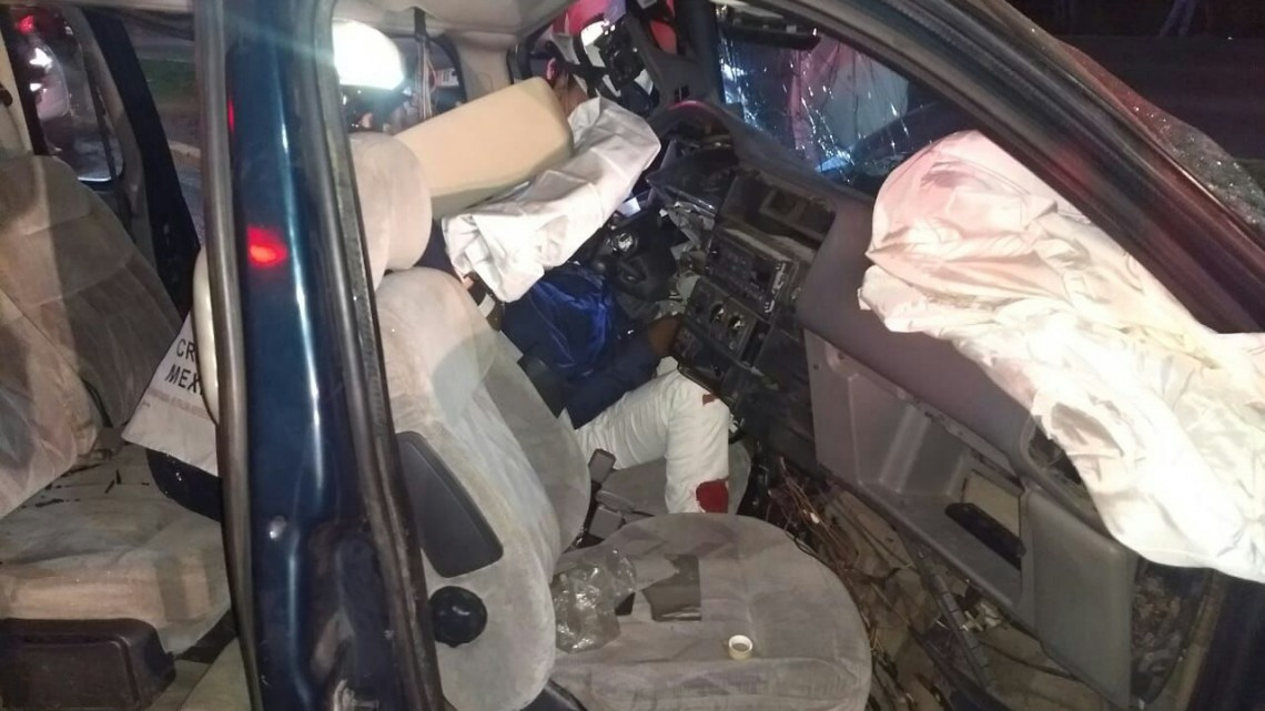 Choque e incendio, movilizan cuerpos de emergencia en Altamira