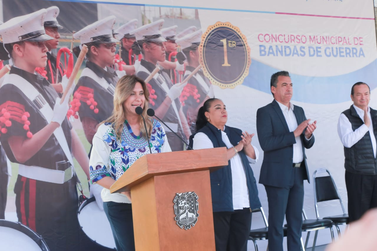 Inauguran Primer Concurso Municipal de Bandas de Guerra