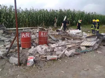 Se registra explosión de polvorín en Amecameca