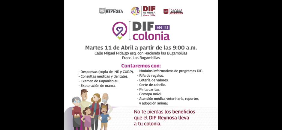 Programa DIF en Tu Colonia beneficiará a familias de Las Bugambilias